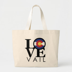 LOVE Vail Colorado Large Tote Bag