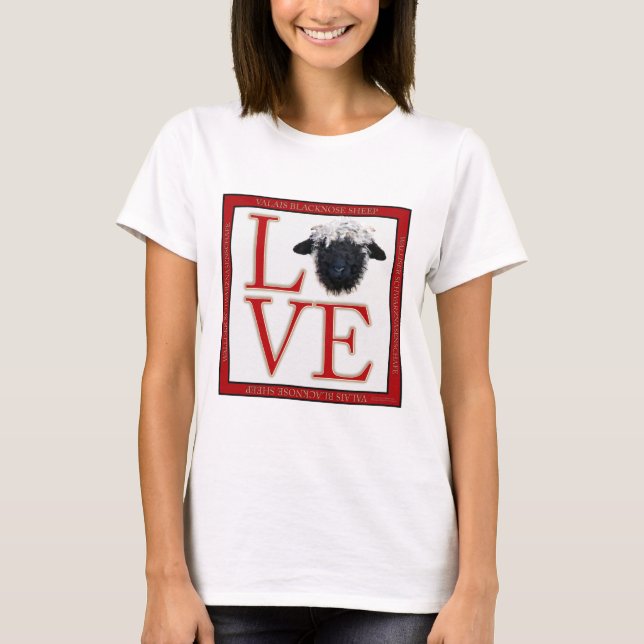 Love Valais Blacknose Sheep T Shirt (Front)