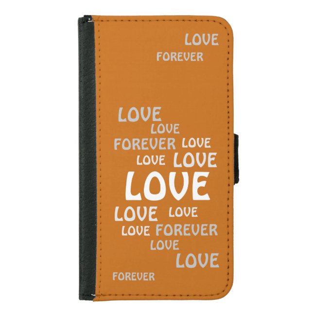 LOVE VALENTINE, BIRTHDAY, ANNIVERSARY WEDDING GIFT SAMSUNG GALAXY WALLET CASE (Front)