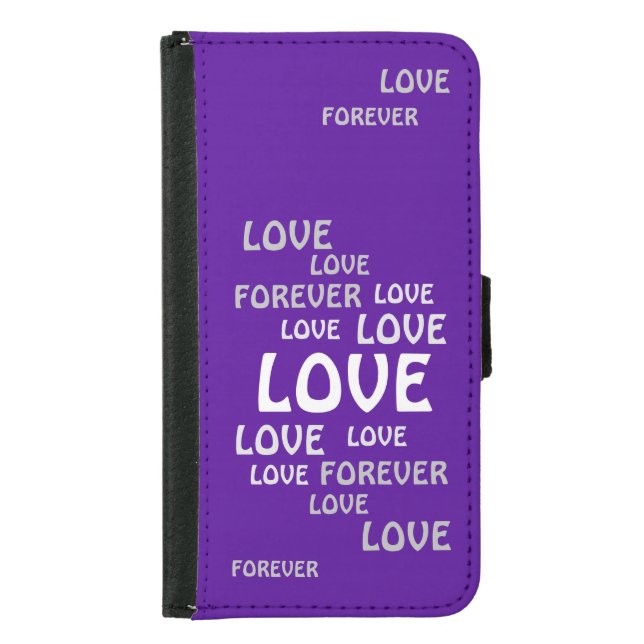 LOVE VALENTINE, BIRTHDAY, ANNIVERSARY WEDDING GIFT SAMSUNG GALAXY WALLET CASE (Front)