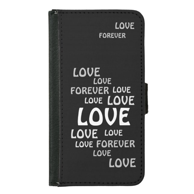 LOVE VALENTINE, BIRTHDAY, ANNIVERSARY WEDDING GIFT SAMSUNG GALAXY WALLET CASE (Front)