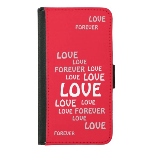 LOVE VALENTINE BIRTHDAY ANNIVERSARY WEDDING GIFT SAMSUNG GALAXY S5 WALLET CASE