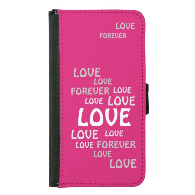 LOVE VALENTINE, BIRTHDAY, ANNIVERSARY WEDDING GIFT SAMSUNG GALAXY WALLET CASE (Front)