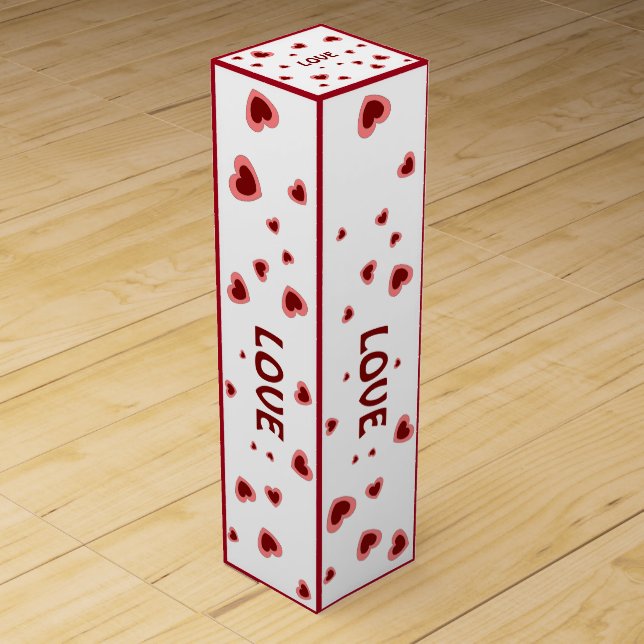 LOVE VALENTINE, BIRTHDAY, PARTY, CHRISTMAS GIFT WINE BOX (Front)
