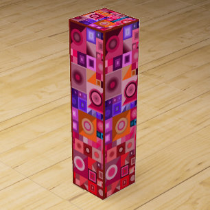LOVE VALENTINE, BIRTHDAY, PARTY, GIFT WITH GRAPHIC WINE BOX