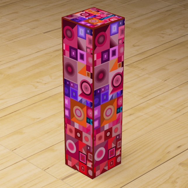 LOVE VALENTINE, BIRTHDAY, PARTY, GIFT WITH GRAPHIC WINE BOX (Front)