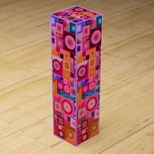 LOVE VALENTINE, BIRTHDAY, PARTY, GIFT WITH GRAPHIC WINE BOX