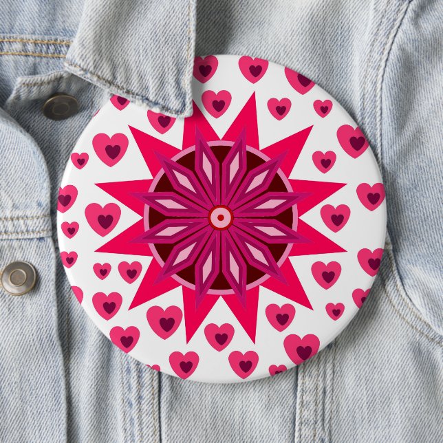 LOVE VALENTINE, BIRTHDAY PARTY GIFT WITH HEARTS  B BUTTON (In Situ)