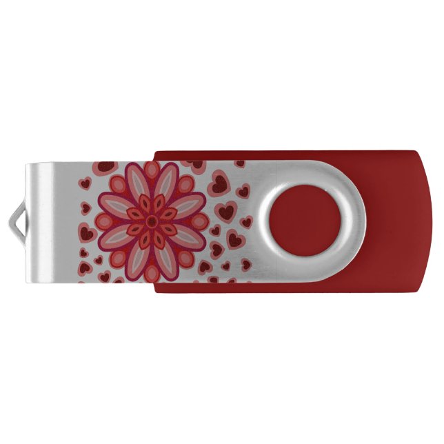 LOVE VALENTINE, BIRTHDAY PARTY GIFT WITH HEARTS FL FLASH DRIVE (Back)