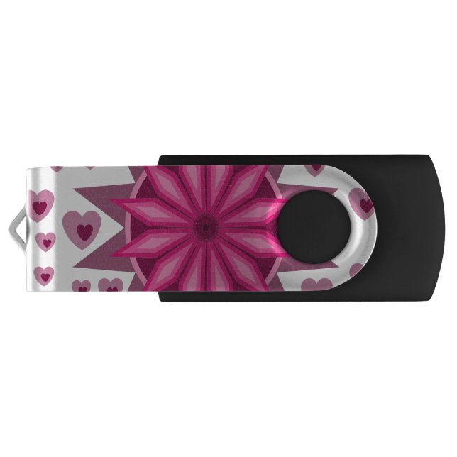 LOVE VALENTINE, BIRTHDAY PARTY GIFT WITH HEARTS  FLASH DRIVE (Back)