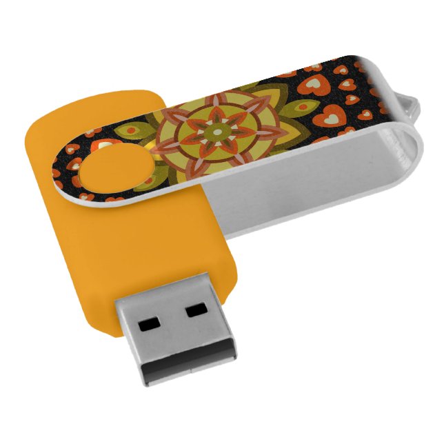 LOVE VALENTINE , BIRTHDAY , PARTY GIFT WITH HEARTS FLASH DRIVE (Angled)