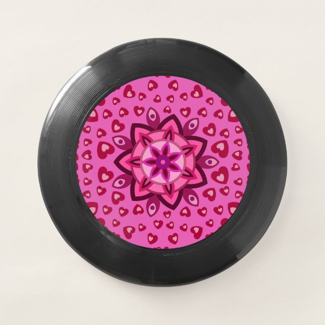 LOVE VALENTINE, BIRTHDAY PARTY GIFT WITH HEARTS ,  Wham-O FRISBEE (Front)