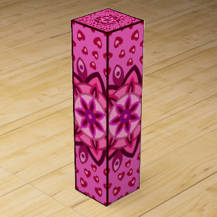 LOVE VALENTINE, BIRTHDAY PARTY GIFT WITH HEARTS WI WINE BOX