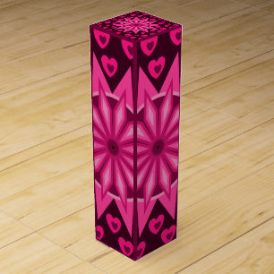 LOVE VALENTINE, BIRTHDAY PARTY GIFT WITH HEARTS WINE BOX