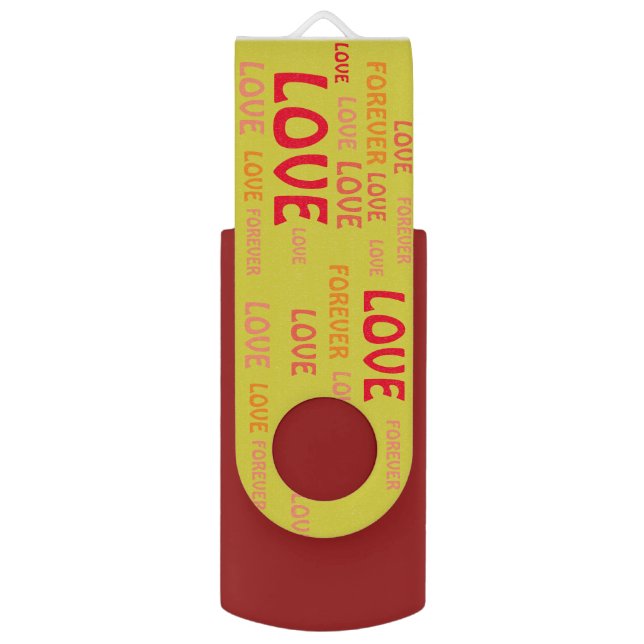 LOVE VALENTINE, BIRTHDAY WEDDING GIFT FLASH DRIVE (Back (Vertical))