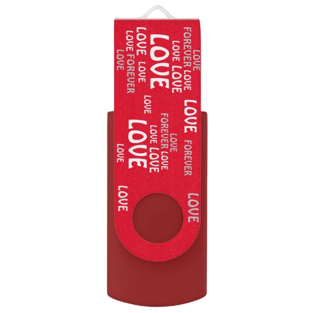 LOVE VALENTINE, BIRTHDAY WEDDING GIFT FLASH DRIVE (Back (Vertical))