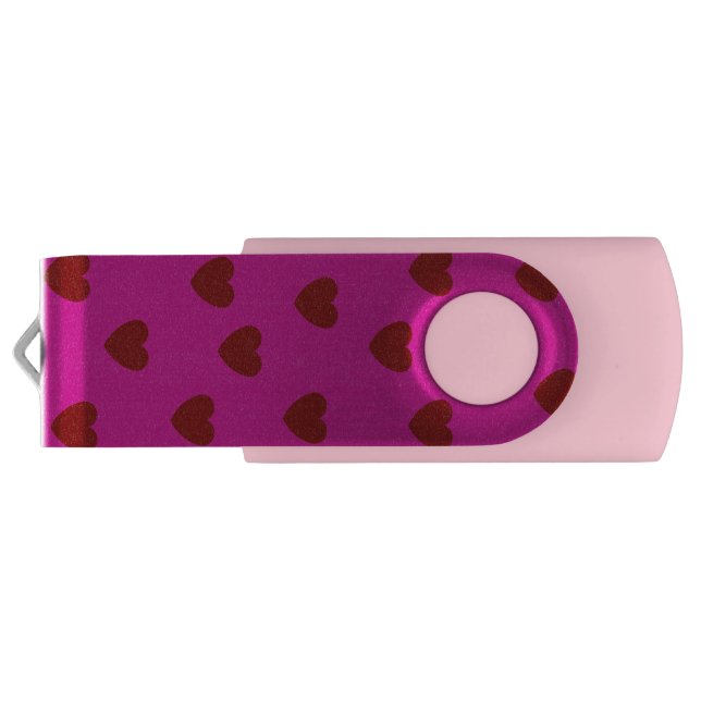 LOVE VALENTINE, BIRTHDAY WEDDING GIFT WITH HEARTS  FLASH DRIVE (Back)