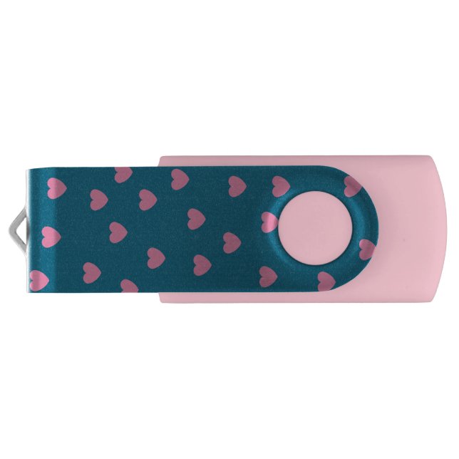 LOVE VALENTINE, BIRTHDAY WEDDING GIFT WITH HEARTS  FLASH DRIVE (Back)