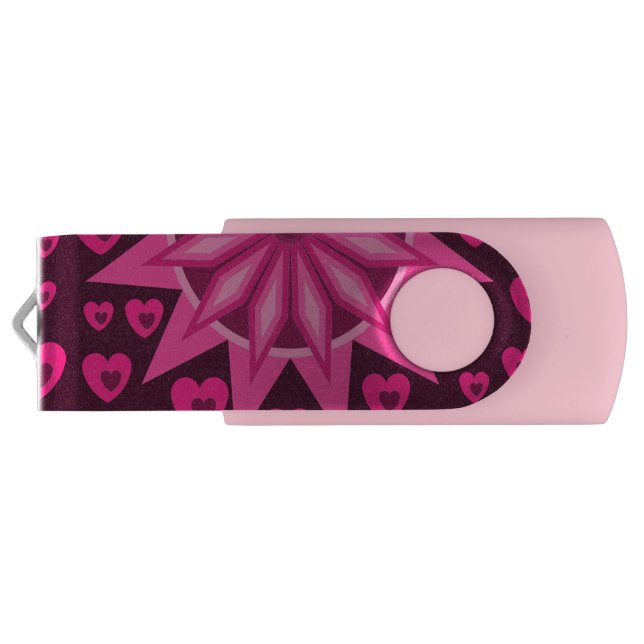 LOVE VALENTINE, BIRTHDAY WEDDING GIFT WITH HEARTS  FLASH DRIVE (Back)