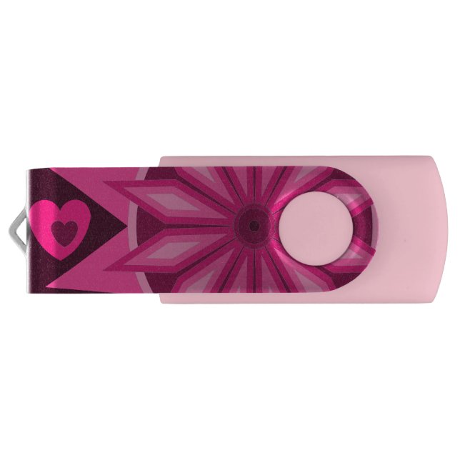 LOVE VALENTINE, BIRTHDAY WEDDING GIFT WITH HEARTS  FLASH DRIVE (Back)