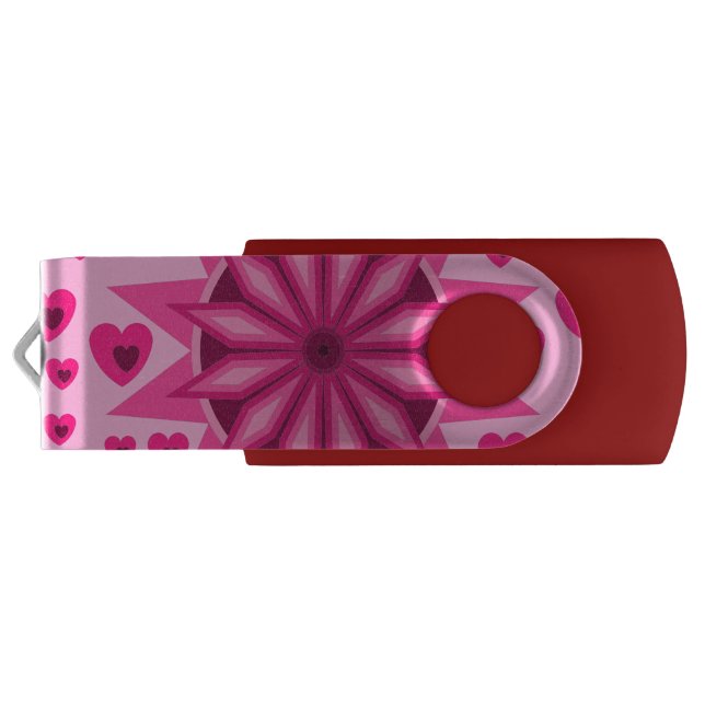 LOVE VALENTINE, BIRTHDAY WEDDING GIFT WITH HEARTS  FLASH DRIVE (Back)