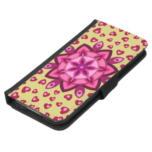 LOVE VALENTINE, BIRTHDAY WEDDING GIFT WITH HEARTS  SAMSUNG GALAXY WALLET CASE (Bottom)