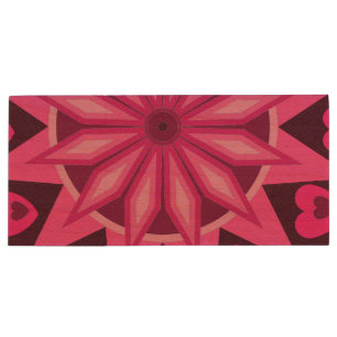 LOVE VALENTINE, BIRTHDAY WEDDING GIFT WITH HEARTS WOOD FLASH DRIVE