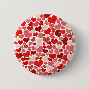 Love, Valentine, Day, Heart, Women, Pink, Rose Button