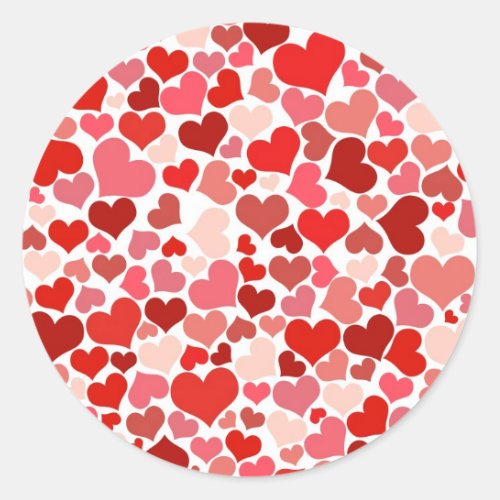 Love Valentine Day Heart Women Pink Rose Classic Round Sticker