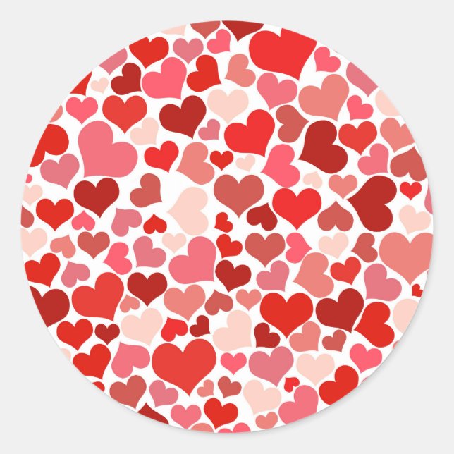Love, Valentine, Day, Heart, Women, Pink, Rose Classic Round Sticker (Front)
