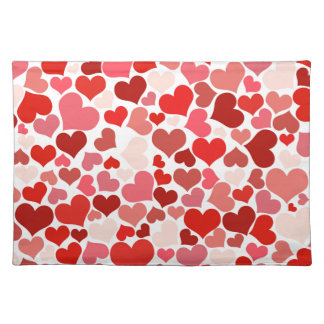 Love, Valentine, Day, Heart, Women, Pink, Rose Cloth Placemat