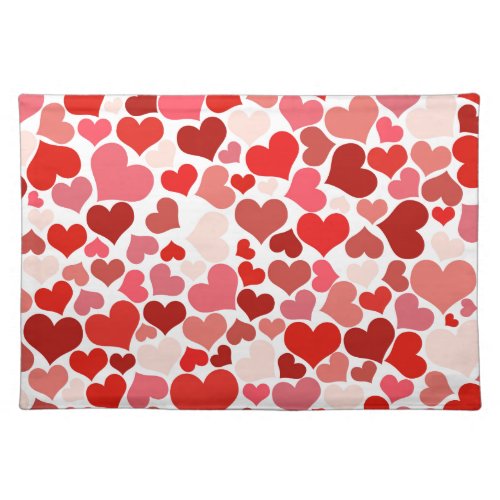 Love Valentine Day Heart Women Pink Rose Cloth Placemat