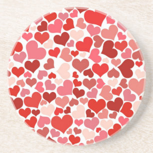 Love, Valentine, Day, Heart, Women, Pink, Rose Coaster