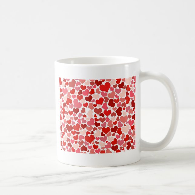 Love, Valentine, Day, Heart, Women, Pink, Rose Coffee Mug (Right)