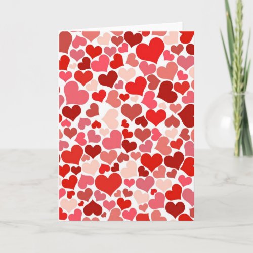Love Valentine Day Heart Women Pink Rose Holiday Card
