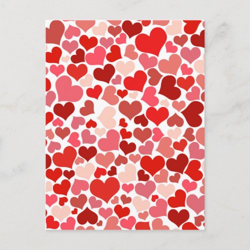 Love Valentine Day Heart Women Pink Rose Holiday Postcard