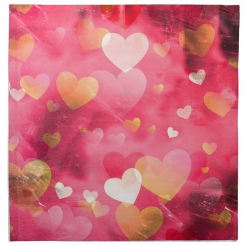 Love Valentine Day Heart Women Pink Rose Napkin