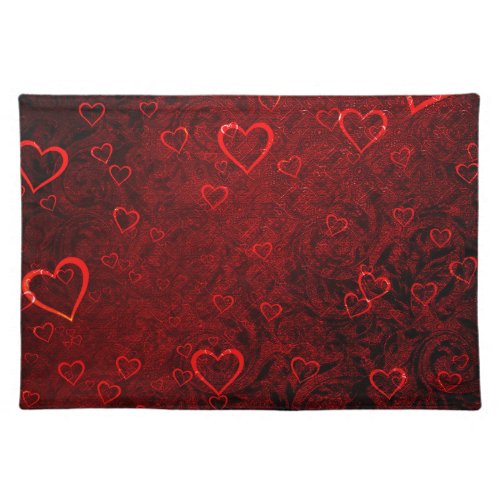 Love Valentine Day Heart Women Pink Rose Placemat
