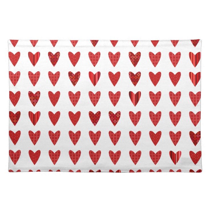 Love, Valentine, Day, Heart, Women, Pink, Rose Placemat Zazzle