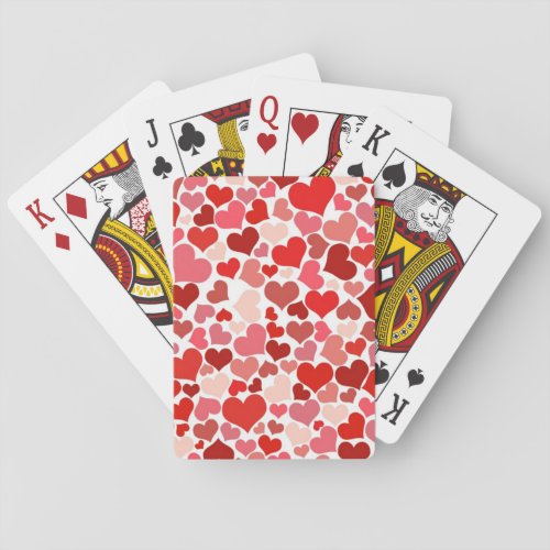 Love Valentine Day Heart Women Pink Rose Playing Cards