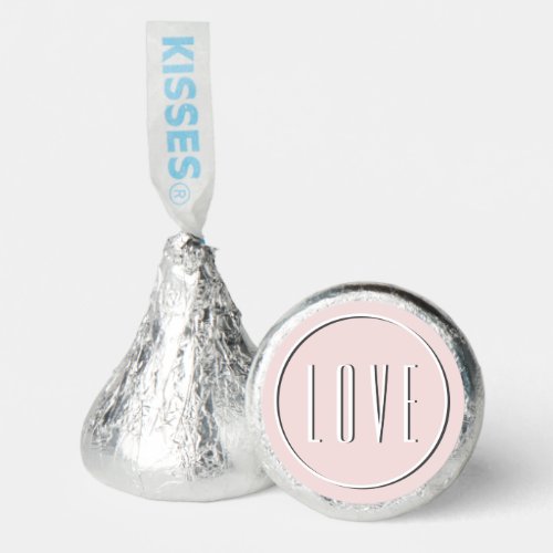 Love Valentine Modern Pink Gray Typography Hersheys Kisses