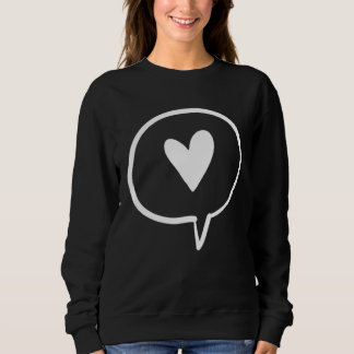 Love Valentine s Day Couple Relationship Heart  In Sweatshirt