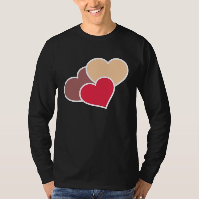 Love Valentine s Day Couple Relationship Heart In T-Shirt (Front)