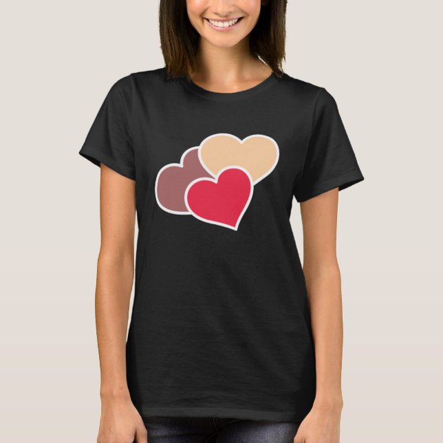 Love Valentine s Day Couple Relationship Heart In T-Shirt (Front)