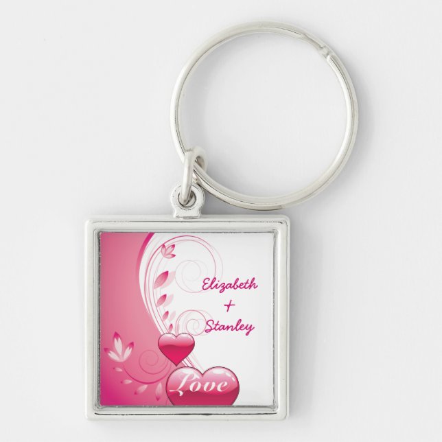Love Valentine’s Day custom gifts Keychain (Front)