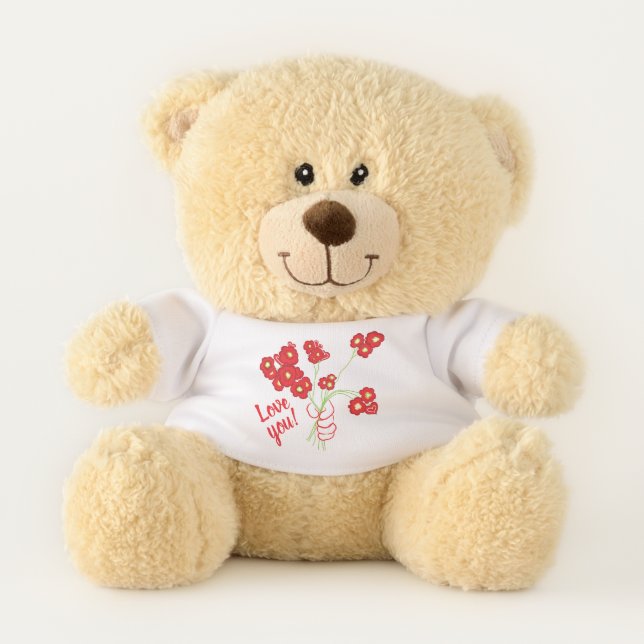 "LOVE/Valentine Teddy" Sherman Teddy Bear (Front)