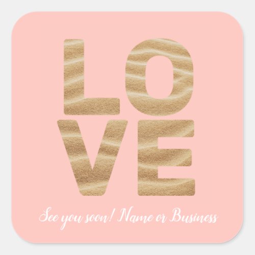LOVE Valentine Theme Customizable Photo Pattern Square Sticker