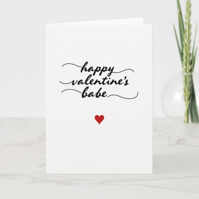Love Valentines Babe Card (Front)