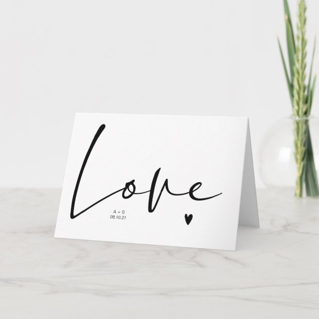 Love Valentines Day Anniversary Boyfriend Card (Front)