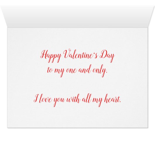 Love Valentine's Day Card (Inside Horizontal (Bottom))